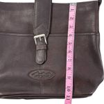 VTG Le Donne Leather Hobo Horse Stamp Dark Brown Leather Crossbody Bag Purse Photo 3