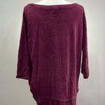 Silence + Noise SALE! Burgundy Mixed Media Top Size M EUC Photo 1