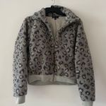 Beyond Yoga  All Time Leopard Sherpa Fuzzy Bomber Jacket Size M Photo 1
