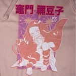 Lane Seven tiny form anime pink cropped hoodie large soft pink pull over Photo 5