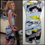 Bar III Floral Dress Scuba material Women’s size small cap sleeves Sheath Photo 1