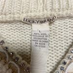 Lucky Brand Wool Jeweled Sweater Size M Photo 4