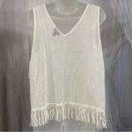 a.n.a  Cream Crochet Fringe Tank Top Photo 1