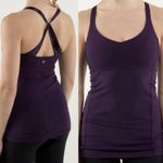 Lululemon Practice Daily Tank Top Purple Size 6 Racerback Satin Activewear Photo 1