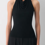 Wilfred Aritzia Smooth Matter™ Black Halter Tower Top Photo 0