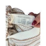 Varley Ciara Stripe Knit Top Cottom Blend Ivory Tan Short Sleeve Croche Women S Photo 8