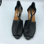 Aerosoles  Heelrest Black Leather Peep Toe Heels Photo 1