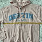 New Pacific & Co. hoodie Unisex Destin Florida zip up in pink size Large Blue Photo 4