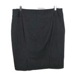 Liz Claiborne  Dark Grey Pencil Skirt Fully Lined Side Zip Back Slits Women's 16 Photo 1