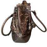 Brighton Retired Valencia Floral Embroidered
Metallic Brown Leather Bag Photo 1