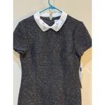 Eliza J  Embellished Collar Boucle Tweed Sheath Dress Black‎ Size 10 Photo 5