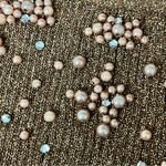 Vintage Just One Metallic Brown Gold Embellish Beads Retro 80s Y2k Womens L Size L Photo 7