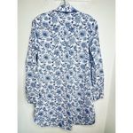 The Company Store Nightshirt Small Cottagecore Button Front Cotton Nightgown Blue Photo 8