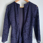 Bardot  Rubi Long Sleeve Lace Ruffle Hem Dress in Navy Sz XS/4 Photo 4