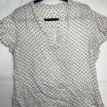 Gap Black and Gray Flutter Sleeve Blouse Size Large Photo 0