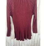 Sanctuary Burgundy Ribbed Long Sleeve Turtleneck Tunic Sweater Size M Sugar Plum Photo 6