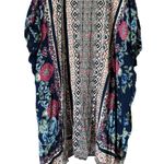 Angie Floral Summer MidiCardigan Womens Sz L Kimono Swim Cover Boho Lightweight Photo 0