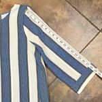 Jules & Leopold New! NWT Textured Striped 3/4 Sleeve Blouse Medium Photo 3