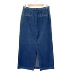 Lee Vintage 90s  Casuals Denim Maxi Skirt Size 10 Rigid Jean Skirt Medium Wash Photo 2