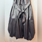 Y2K i ssue Vintage Bubble Skirt Metallic Dark Gray Cocktail Dress Size 2 Black Photo 4