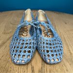 Sam Edelman New!  Marcie Ballet Flat Woven Raffia Blue Women’s Size 9.5 Photo 4