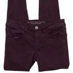 American Eagle  Jegging Jeans Purple Brown Sateen Super Stretch Low Rise Size 2 Photo 5
