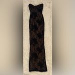 House Of CB NEW  Lucienne Strapless Stretch Lace Black Gown Sz XS Photo 3