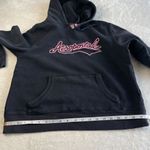 Aeropostale Y2K VTG Embroidered Oversized Hoodie Womens Size S Black Spellout Photo 9