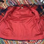 Vintage 60s Mary Redston Original Orange & Navy Plaid Button Up Pea Coat Size undefined Photo 3