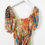Free People Spell Belladonna Dress Maxi Tie Kaldeiscope Mixed Print Wrap  XS Photo 6