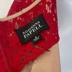 Adrianna Papell  Lace Fit Flare Dress Sz 8 Red Holiday Cocktail Christmas Party Photo 7