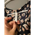 Honeyme  Animal Print Short Sleeve V Neck Tunic Top Size Medium Photo 3