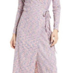 Lisa Says Gah  dress Lucille Long Sleeve Wrap style Berry Size Small Photo 0