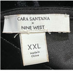 Nine West Cara‎ Santana X  Velvet Long Sleeve Bodycon Black Dress Size Med Formal Photo 2