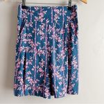 Free People  • Pacific‎ Ocean High Waisted Shorts in Navy & Pink Florals, Size XS Photo 8