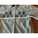 VTG Casey Max Plaid Embroidered Corduroy Collar Scarecrow Grandma Academia Twee Green Size L Photo 3