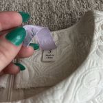 Alya Sleeveless Top Ivory Off White Womens Size Small S Zip Floral Brocade Photo 4