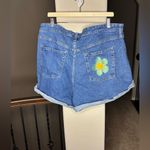 Wild Fable  Super High Rise Cuffed Cotton Blend Shorts Embroidered Flowers Sz 22 Photo 11