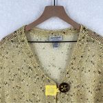 Serengeti Marled Mesh Net Button Front Batwing Shark Bite Cardigan Lagenlook Yellow Size 2X Photo 1