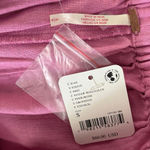 Free People NEW  S On Repeat Linen Blend Shorts Bermuda Pink High Rise 9” Inseam Photo 3