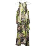 Opening Ceremony  Floral Dress Size 4 in Green Cold Shoulder Midi NWT Photo 6
