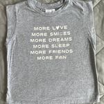 Celebrity Pink Gray Tee with Inspirational Text Photo 3