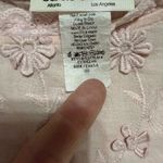 Romantic Pink Floral Appliqué Blouse Cottagecore Vibes Whimsical Scalloped Sz S Photo 4