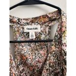 Open Edit  Cowl Neck Satin Cargo Confetti Print Top Size Small Photo 3