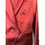 L'Agence L’AGENCE Kenzie Earth Red Satin Double Breasted Blazer Size 4 Photo 7