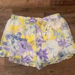 Papaya Yellow Floral Shorts Photo 0