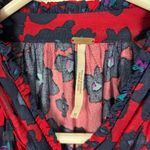 Free People Love Letter Tunic Top Mini Dress Merlot Combo Size Medium Photo 7