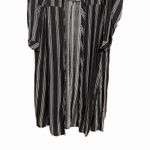 Torrid  Womens Plus 3X Challis Maxi Shirt Kimono Open Duster Black White Stripe Photo 2