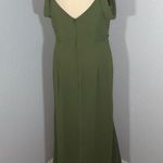 David's Bridal David’s Bridal Celebrate DB Studio cold-shoulder long chiffon bridesmaid dress Photo 4