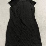 Tory Burch Black Textured Fitted Bodycon Classic Work Dress Size Medium EUC Photo 0